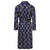 Lightweight Men's Dressing Gown back - Gatsby Paisley Blue | Bown of London